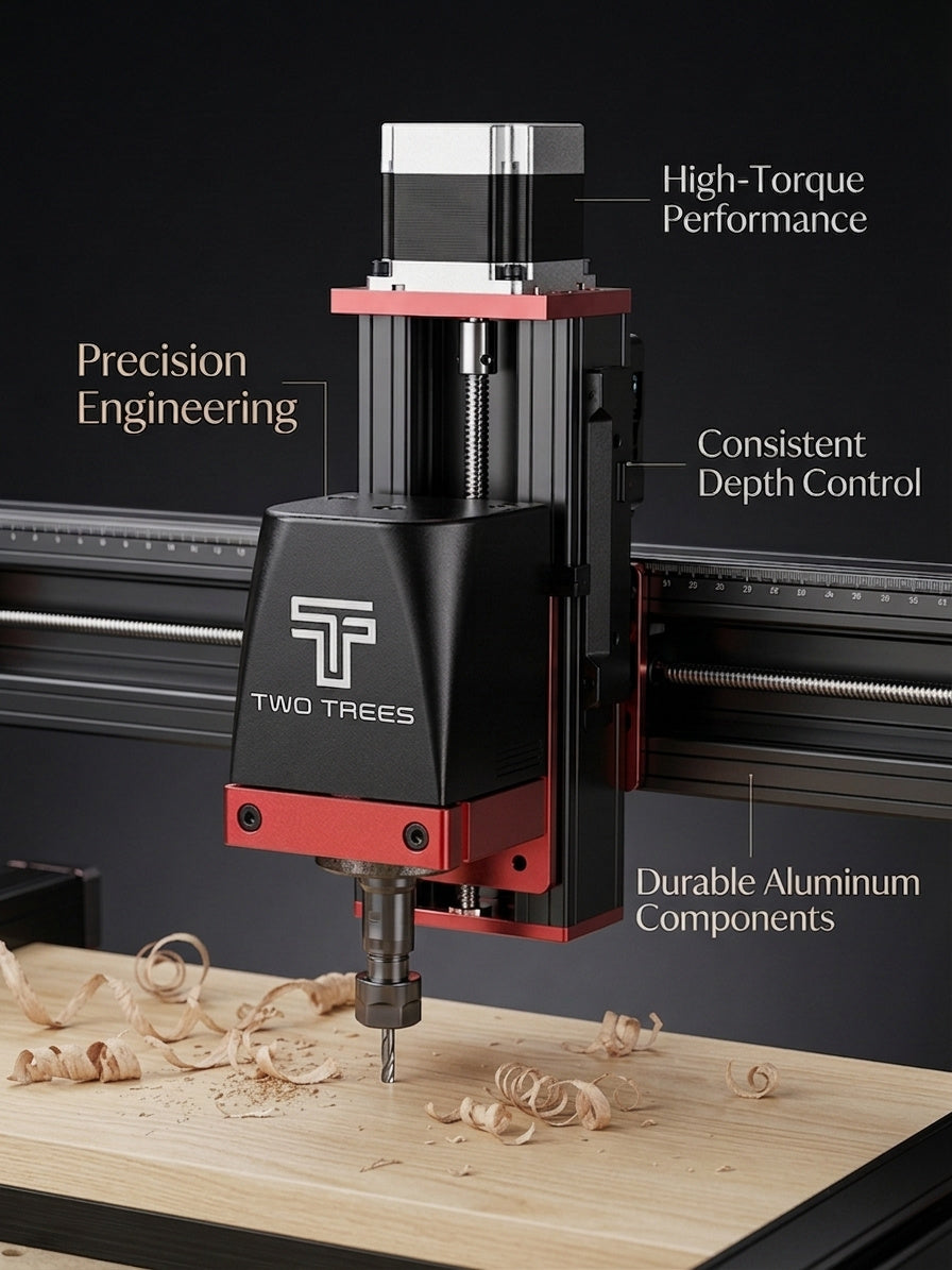 Twotrees CNC Router 450 Pro | 80W 500W 800W with 4th Axis & Vacuum
